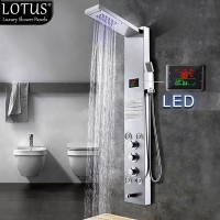 ΣΤΗΛΗ ΝΤΟΥΣ ΥΔΡΟΜΑΣΑΖ LOTUS® ΜΕ LED & ΨΗΦΙΑΚΗ ΟΘΟΝΗ INOX 304  13 ΕΞΟΔΩΝ | HydroBliss 305CR | ΔΩΡΕΑΝ ΑΠΟΣΤΟΛΗ ΕΝΤΟΣ ΜΕΓΑΛΩΝ ΠΟΛΕΩΝ